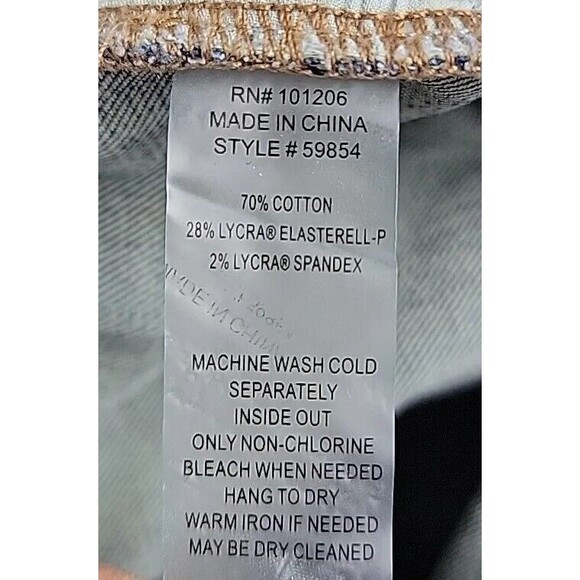 Soft Surroundinsg Jeans Womens 24 48x29 High Rise Boot Spangle Blue Stretch - Picture 13 of 16